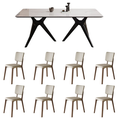 Ensemble de table de salle à manger de luxe européen à lumière simple