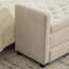 Banc de rangement moderne en tissu avec double accoudoirs roulés pour le salon-128632815
