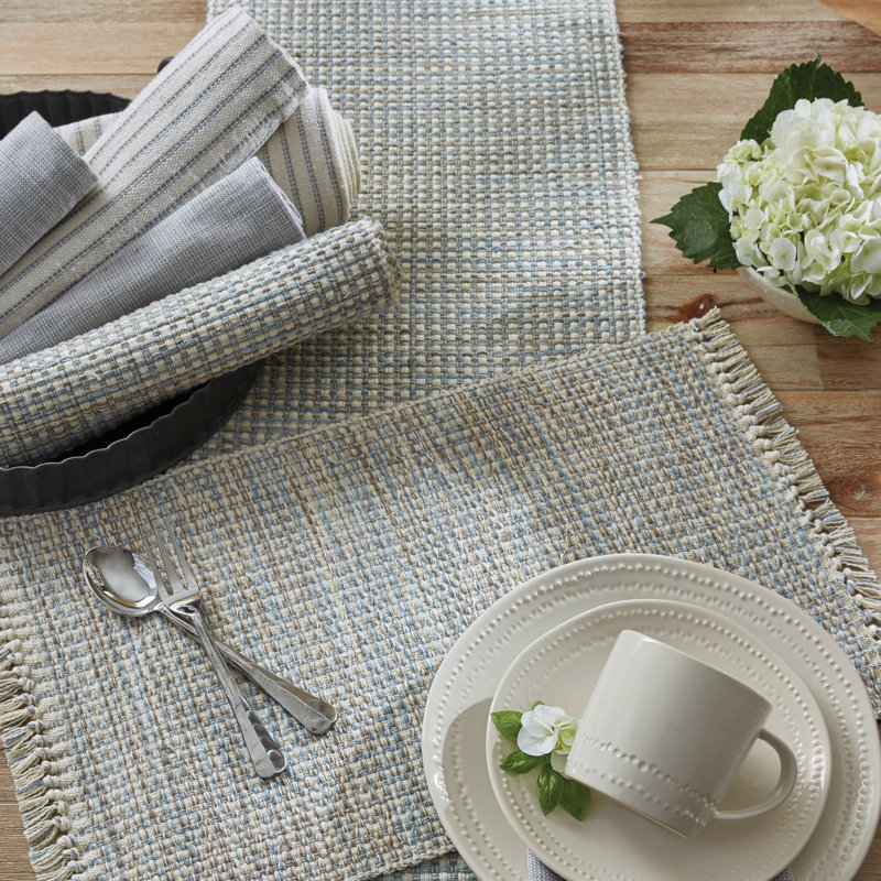 Dakota Fields Sandy Shores Table Runner - Multi - 36"L, 36" x 13", Blue/Brown/Ivory