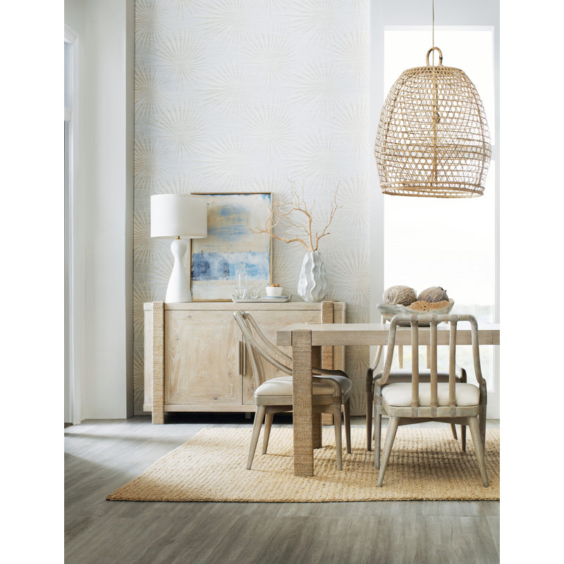 Cream Linen Upholstered Slat Back Side Chair