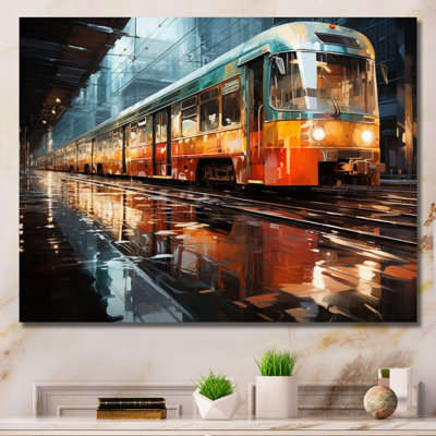 Abstracted Train Reflections II - Transportation Wall Art Prints