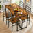 5 Piece Dinning Table set with rectangular table and 4 ladder back chairs