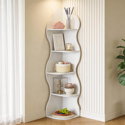 174 cm H x 39.9 cm W Corner Bookcase
