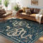 Tapis bleu antidérapant Palos Vintage-129230440-129408631