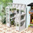 Wooden Walk-In Greenhouse Cold Frame with Polycarbonate Panels, Folding Shelves and Skylights-114158799