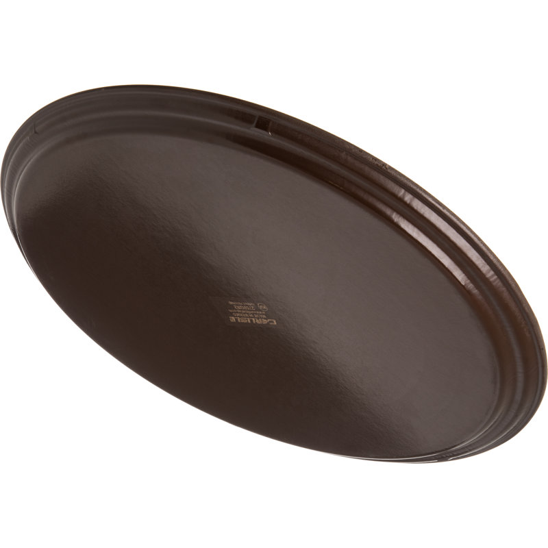 Plateau ovale Gripite 2 27 po x 22 po - noir, H 1 po x l 22 po x L 27 po, Brun