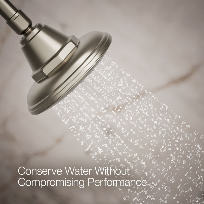 Pinstripe Single-Function Full/Standard Fixed Shower Head, Vibrant Brushed Nickel