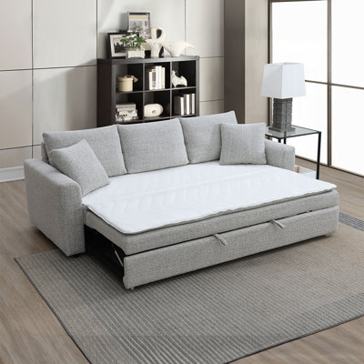 Connie Contemporary Sleeper Sofa With 2 Accent Pillows