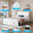 Murphy Bed Queen With Charging Station & Drawer, White-2106037913