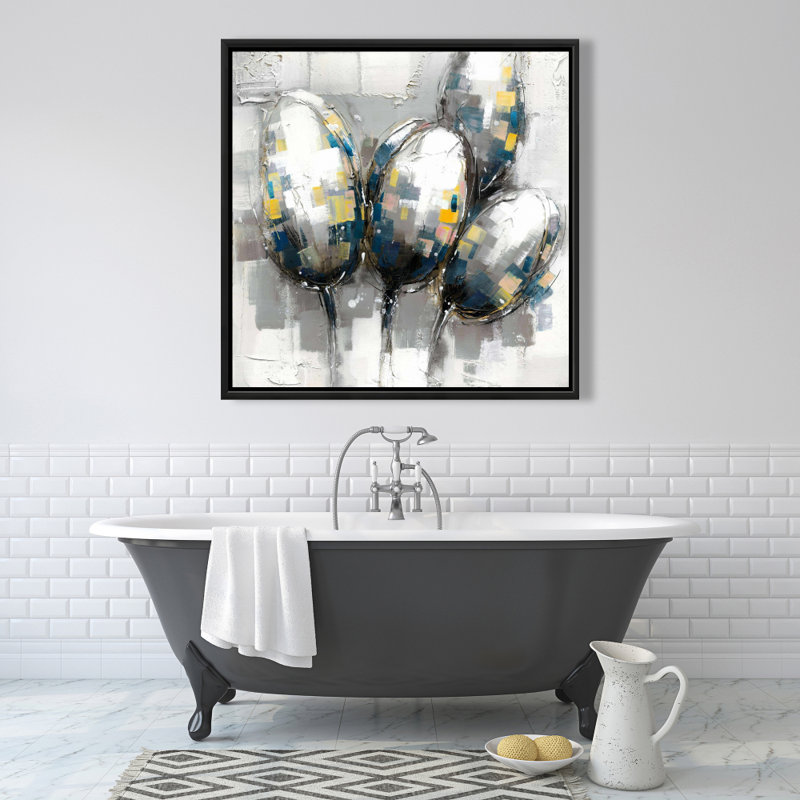 Tulipes - toile encadrée 36 po x 36 po
