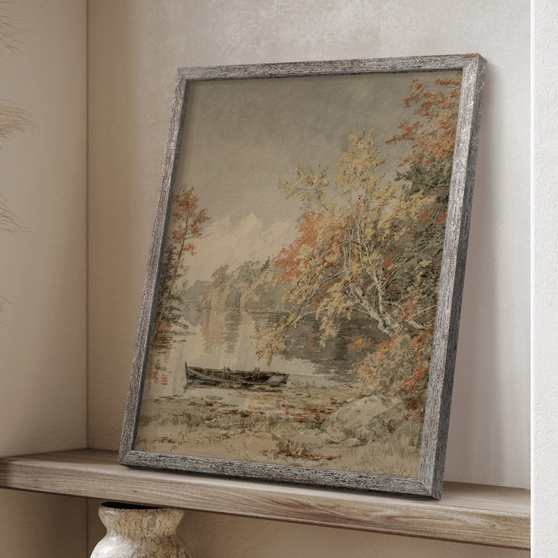 «Vintage Landscape CLXVI», reproduction encadrée - bois massif, H 21 po x l 17 po