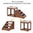 Large Pet Bunk Bed with Removable Step for Dogs and Cats, Multi-Level Bed Window Perch Seat Platform with Cushion and Cat Scratch Pad, Indoor Use-856450483-856450478