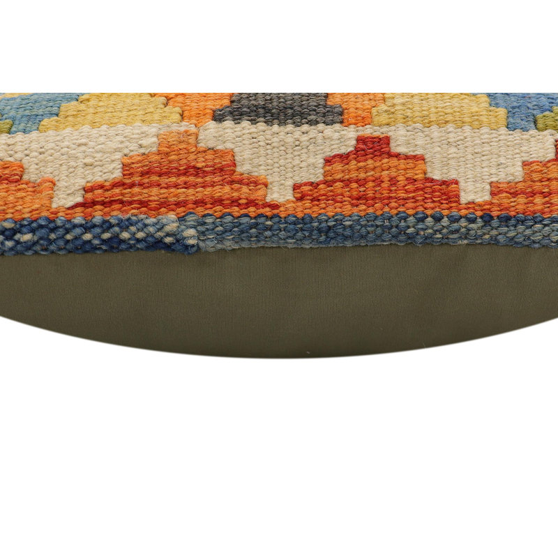 Coussin Boho Chic Mather, Beige / orange / noir, H 19 po x l 18 po