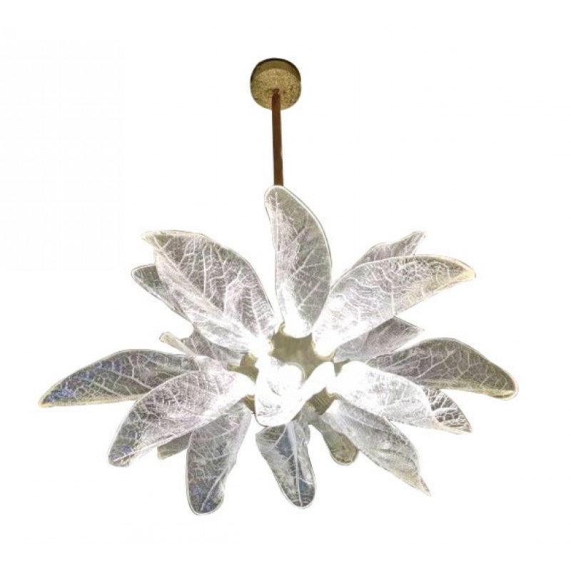 Lustre fantaisie 4 lumières Murana, Bronze brossé, Transparent, H 42 po x l 42 po x P 42 po