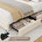 Twin Size Teddy Fleece Bed Frame, Upholstered Platform Bed with 2 Storage Drawers, Height Adjustable Cloud Headboard, Thick Soft Teddy Fabric Bed for Kids Teens, Modern Style, No Box Spring Required, Cream-118159007