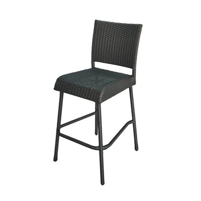 29" Pe Grey Armless Of 2 For Garden Relaxing Time Period, Comfortable Seats, Handmade Details Party Session, Seating, Slightly Curved Footrest