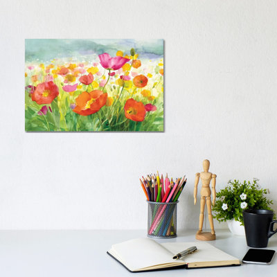 Meadow Poppies by Danhui Nai - Painting on Canvas