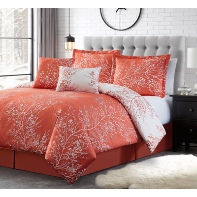 Ensemble d'édredon réversible à motif de feuillage, literie douce en microfibre