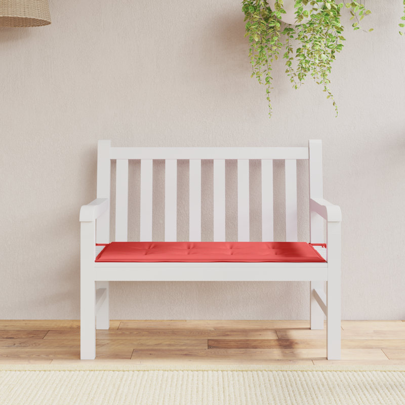 Outdoor Seat Cushion, Red, 1.2" H x 39.4" W x 19.7" D