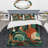 Green And Orange Mid Century Innovations IV - Abstract Duvet Cover Set - Microfiber Polyester-1435046030