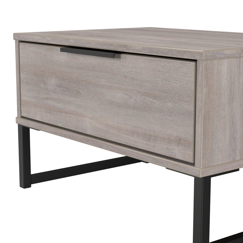 Bisceglia End Table, Grey/Black