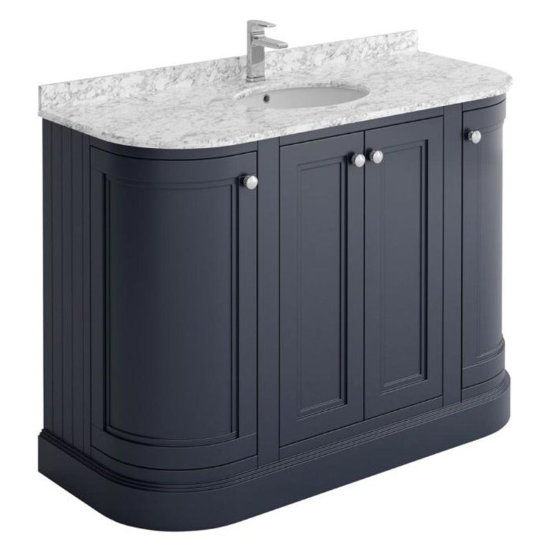 1200mm Single Bathroom Vanity with Undermount Ceramic Basin, Dark Grey