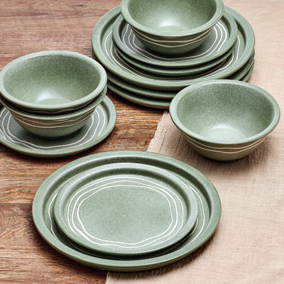 Pfaltzgraff Natures Pallet 12-Piece Dinnerware Set, Service For 4