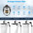 5-Spray 13'' Dual Filtered Rainfall Shower Head Combo, 12'' Adjustable Extension Arm, 20 Stage Shower Filter, 71'' Hose-119619544