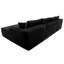 Canapé d'angle Cloud de 134 po avec méridienne en forme de U et poches latérales, design modulaire moderne, assise profonde, aucun assemblage requis