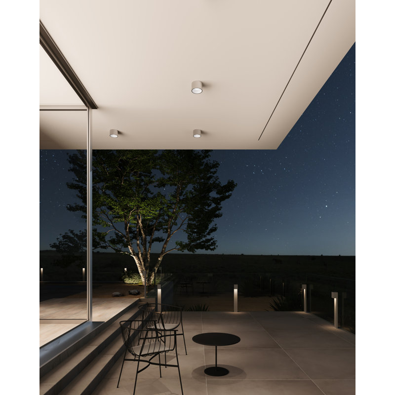 Ilios 1 - Light Flush Mount, Dove Gray, 4" H x 6" W x 6" D