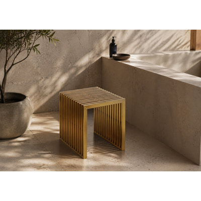 Jules Stainless Steel Accent Stool