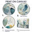 Blue Botanical Rhythms II - Décoration murale moderne bleue 4 pièces-873298447-873298444