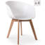 Ensemble de 4 chaises en bois et en polypropylène Shakia-1097000281
