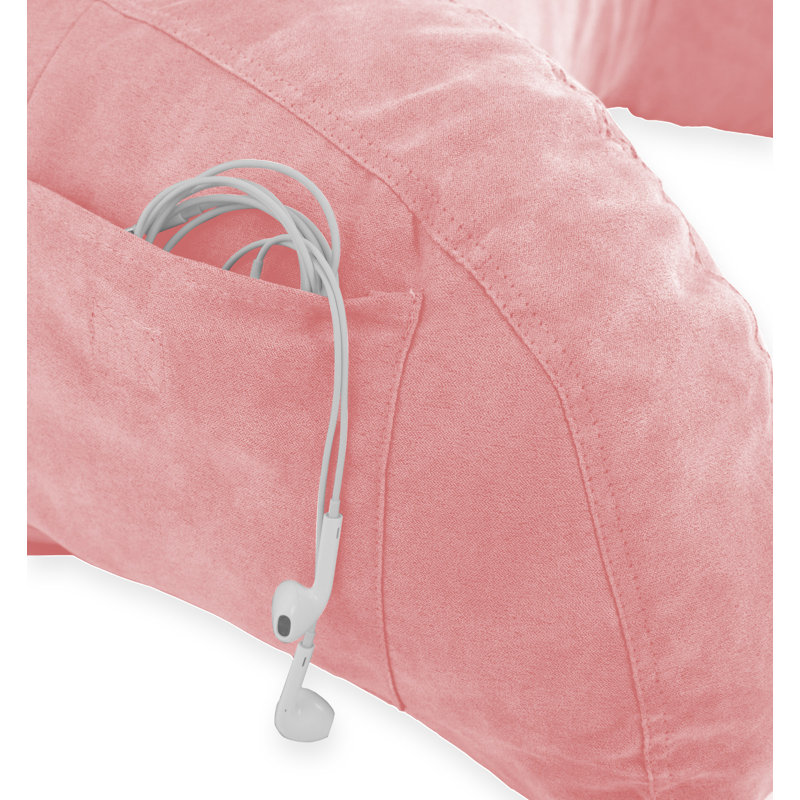 Microsuede Reversible Throw Pillow, Pink