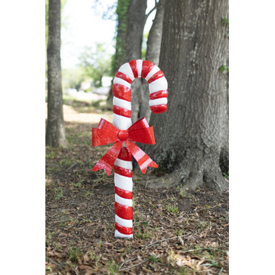 Kalalou Outdoor Metal Candy Cane Décor for Porches and Entryways - 45"H