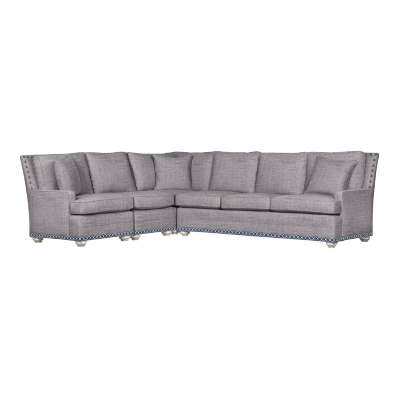 American Bungalow 4-Piece Riverside L-Sectional, Yes, Casa Blanca, Nomad Slate Crypton® Chenille