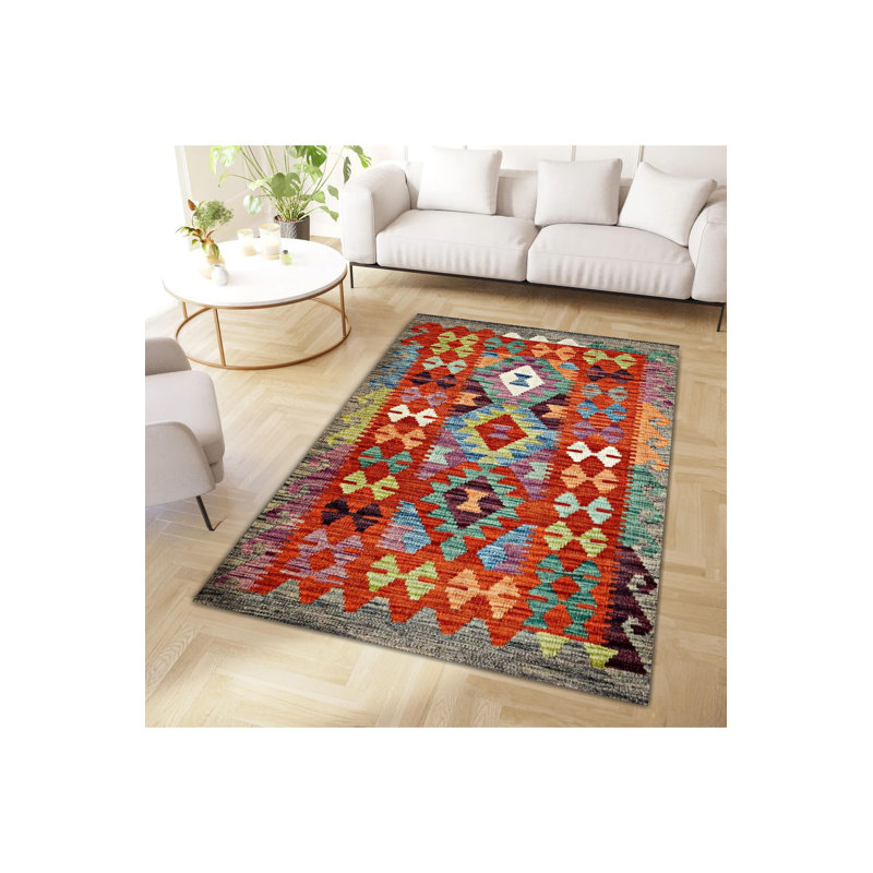 Tapis multicolore à motifs géométriques et motifs lavables rétro, Tapis de couloir 3 pi 3 po x 6 pi 7 po inclus
