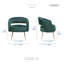 Fauteuil d'appoint 27,5 po Candide Modern Glam-1690656004