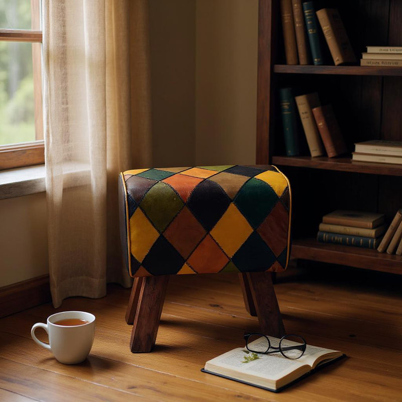 Leather Footstool