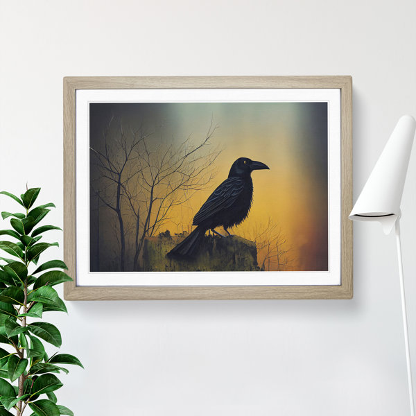Crow Frame Marlow Home Co. An Artsy Crow Bird - Single Picture Frame Print ...
