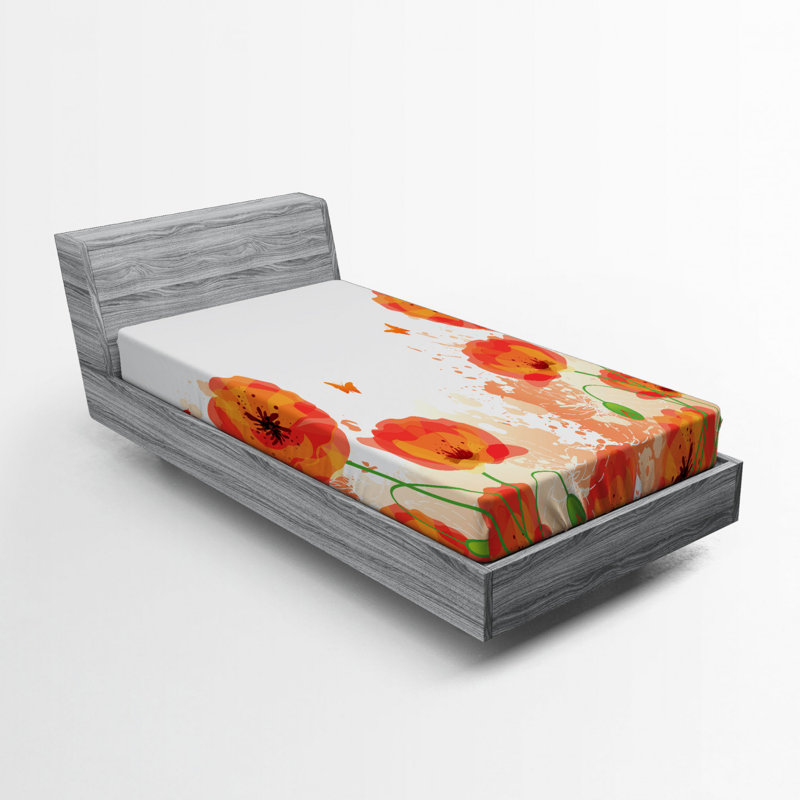Drap-housse coquelicot, Drap-housse de taille simple