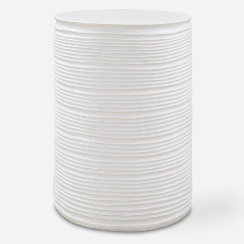 Peristera White Drum Table