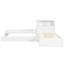 Lit simple d'angle en forme de L avec lit gigogne, armoires de rangement, bureau et lumière DEL, blanc-1456216998