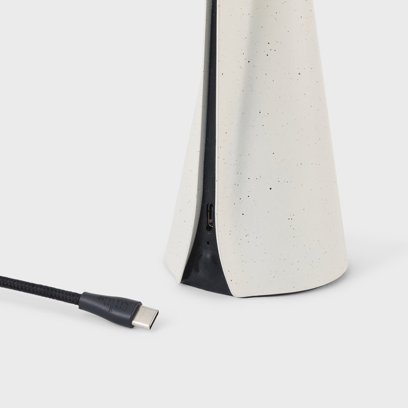 Mantle Stainless Steel USB Desk Lamp, Cream