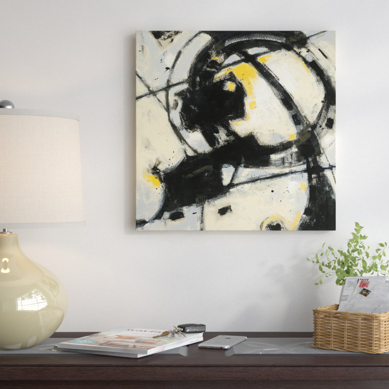 «Expression Abstract III» par Shirley Novak - reproduction, H 16 po x l 16 po x P 1 po, Papier encadré noir