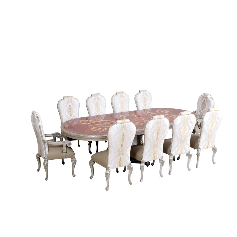 Saltford 8 - Person Extendable Pedestal Dining Set