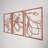 Metal Floral Wall Decor Set - 3 Piece Wall Art-826092238-826092234