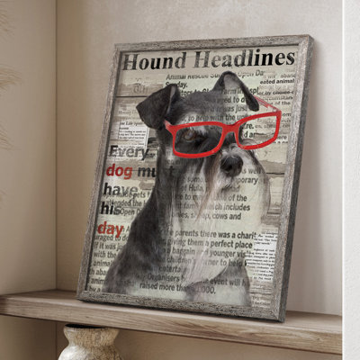Hound Headline Framed Print - Solid Wood