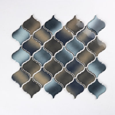 Carreau de mosaïque en porcelaine arabesque 2,6 "x 2,4" Perfection