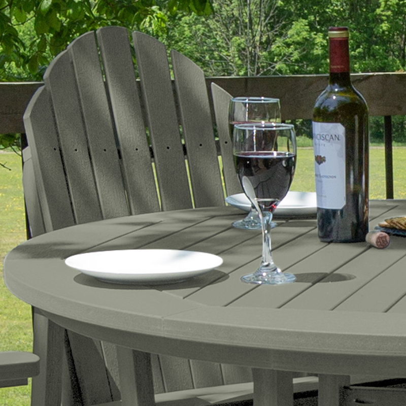 Anette 4-Person 48" Round, Counter-Height Dining Set, Eucalyptus